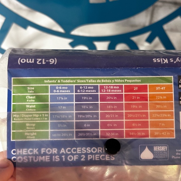 Rubies Officially Licensed Product Hershey Kiss Infant 6-12Month Costume 2Pc Set - Picture 7 of 9